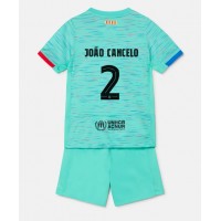Barcelona Joao Cancelo #2 Tretí Detský futbalový dres 2023-24 Krátky Rukáv (+ trenírky)